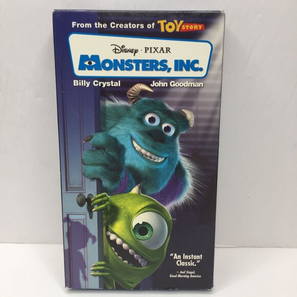 Vtg VHS Disney Pixar Monsters, Inc. Slip Sleeve Rare Hollywood Video Blue Shell - Picture 2 of 12